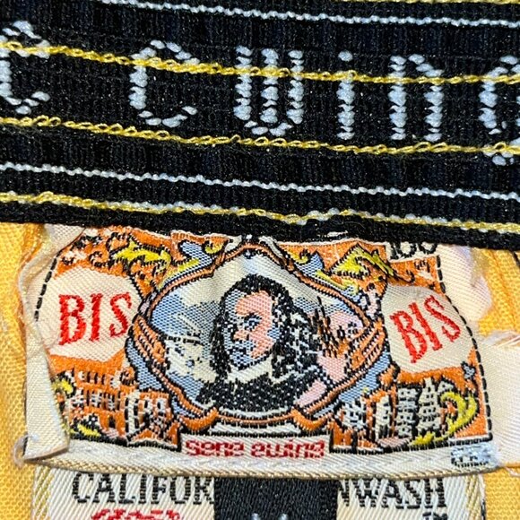 VINTAGE GENE EWING BIS SUNNY YELLOW PULL ON COTTAGECORE 100% COTTON MAXI SKIRT M - Picture 8 of 13
